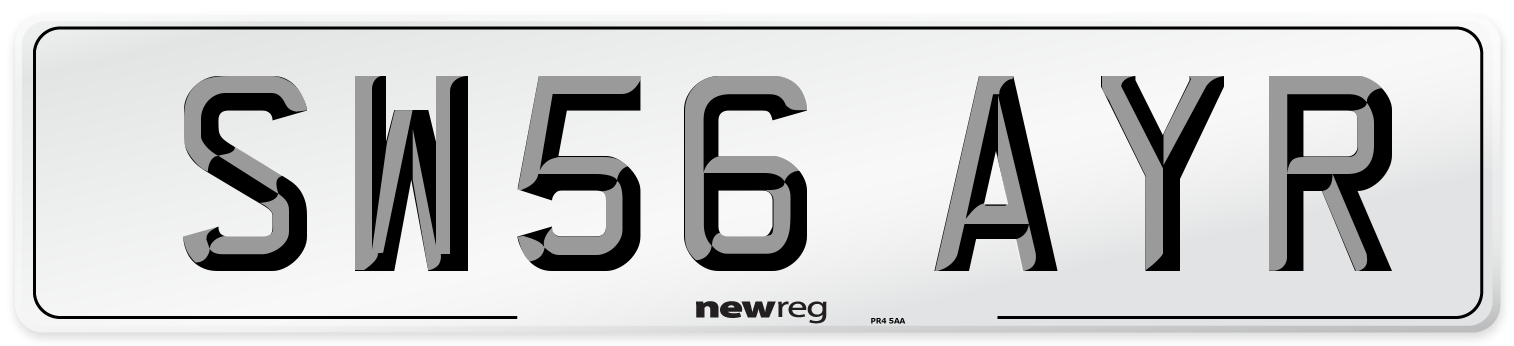 SW56 AYR Number Plate from New Reg